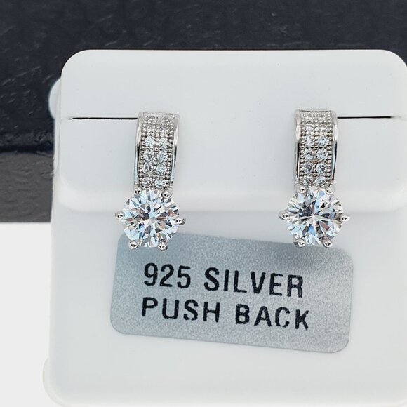 "925 sterling silver luxury CZ earrings for women/girls, Best for gift, RJUS2238 - Picture 10 of 11